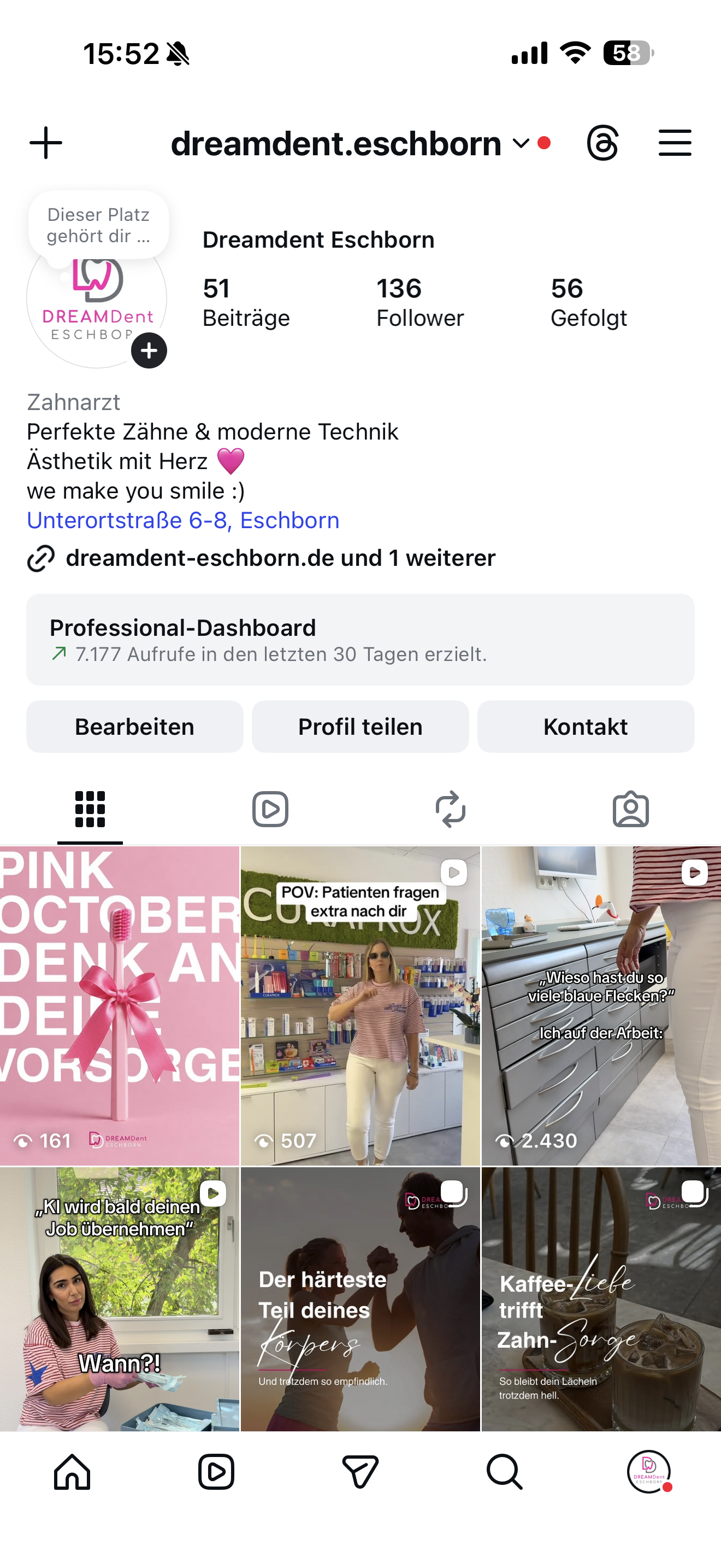 DREAMDent Eschborn auf Instagram